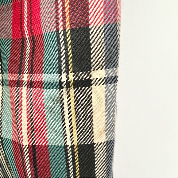 LAUREN RALPH LAUREN | Wool Plaid Tartan Button Up long Sleeve Shirt Top Large - Picture 5 of 8